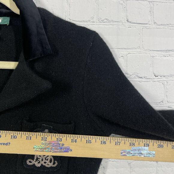 VTG 90’s Ralph Lauren Cardigan Women PP Wool Cashmere Chrest Preppy Old Money - Picture 8 of 13